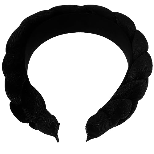 VALICLUD Geflochtenes Breites Stirnband für Damen Gepolstertes Haarband Modisches Accessoire für Mädchen zum Gesichtswaschen und Make Up von VALICLUD