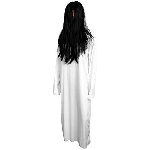 VALICLUD Geisterkostüm Geister Brautkleid Zombie Kleid Perücken Geist Cosplay Kostüm Halloween (Weiße Kleidung Und Perücke) von VALICLUD