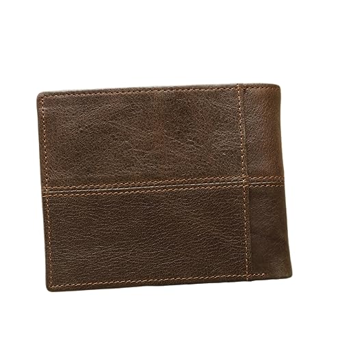 VALICLUD Geldbörse Echtem Kompakte Billfold Mit Retro-Design -sicherer Kurzgeldbeutel Für Karten Münzen Und Bargeld Für von VALICLUD