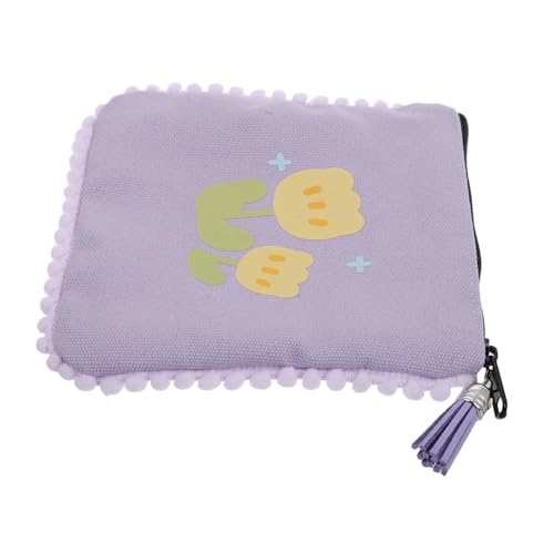 VALICLUD Cute Tassel Purse Für Damen Handliches Münzfach Aus Canvas Lebhaftem Violett Perfektes Portemonnaie Für Mädchen Und Junge Mädchen Für Täglichen Gebrauch von VALICLUD