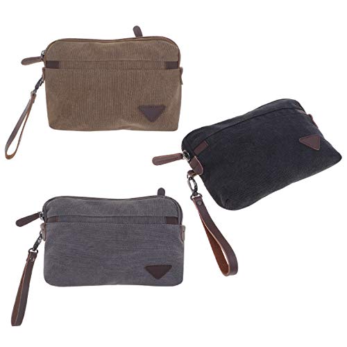 VALICLUD Herren Portemonnaie Mit Reißverschluss Großes Fassungsvermögen Multifunktionale Clutch Tasche Business Geldbörse Herren Handtasche von VALICLUD