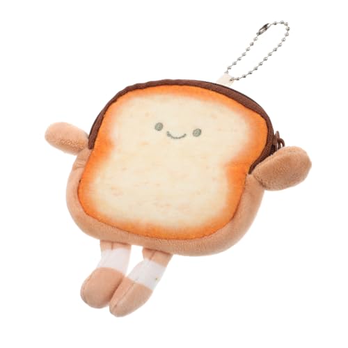 VALICLUD Münzbeutel Toast-Form Für Damen Cartoon-münzbörse Kompakte Aufbewahrungstasche Geldbörse Mit Reißverschluss Für Münzen Schlüssel Und Kleine Gegenstände von VALICLUD