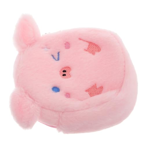 VALICLUD Niedliche Schweineform Münzgeldbörse Aus Plüsch Kleine Tasche Mit Reißverschluss Kopfhörer Aufbewahrungsbox Cartoon Tier Design Für Damen Und Junge Mädchen von VALICLUD