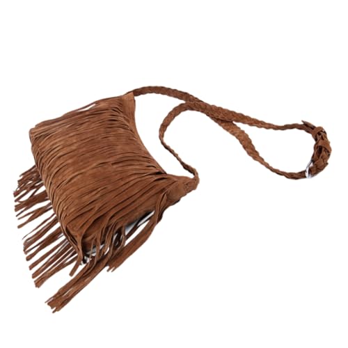 VALICLUD Geldbörsen Für Damen 2023 Im Trend Taschen Geldbeutel Tragetasche Mit Fächern Geldbörse Quasten Kleine Geldbörsen Für Damen Weidenhandtasche Leichensack Bote Polyester Light Brown von VALICLUD