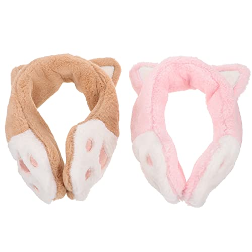 VALICLUD Gemütliche Ohrenschützer Mit Katzenmotiv Für Jungen Und Mädchen Ohrenwärmer Stirnband Zum Spielen Im Freien von VALICLUD