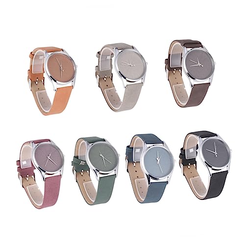 VALICLUD Einfache Quarzuhr Modischer Stil Armbanduhr Dünn Lederband Damen Uhr Schwarz Quarzwerk Zeitanzeige Langlebig Robust Tragen Armband von VALICLUD