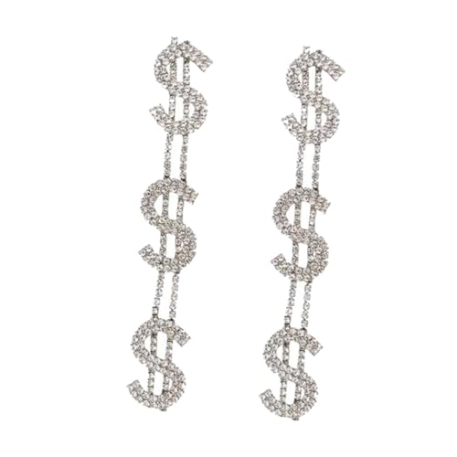 VALICLUD Geometrische S form Ohrringe Damen Ohrhänger mit Funkelnden Zirkonia Modisch Langlebig und Hautfreundlich Geeignet für Party Festival und Alltagsschmuck von VALICLUD