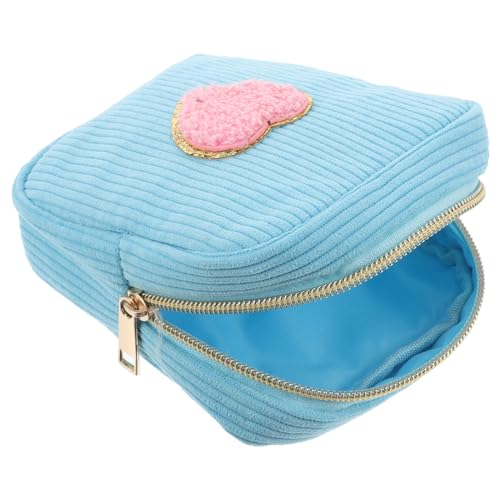 VALICLUD Mini Kosmetiktasche Mit Niedlichem Cartoon-Design Reisetasche Für Makeup Und Toilettenartikel Praktische Aufbewahrung Für Kosmetik Und Kleinigkeiten Für Unterwegs Herz-Patch von VALICLUD