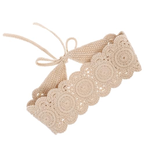VALICLUD Häkelstirnband Für Damen Spitzen-haarband Sommer-accessoire Gestricktes Kopftuch Vielseitig Tragbar Als Schal Oder Gürtel von VALICLUD