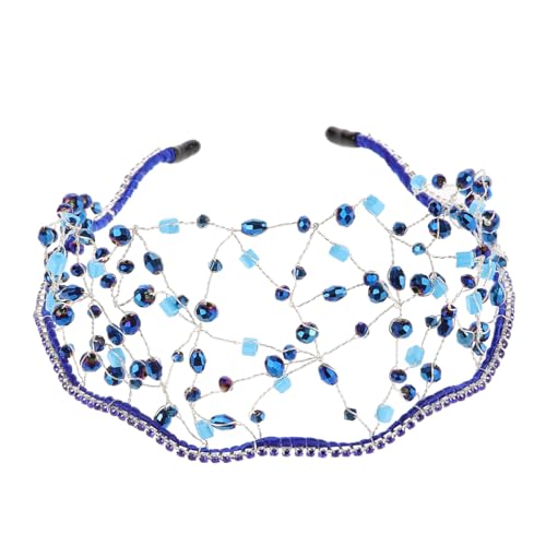 VALICLUD Gewebte Tiara Show-accessoire Haarschmuck Für Frauen Performance-ornament Kopfbedeckung Für Mädchen Künstliche Diamanten Mesh Kopfbedeckung Mit Perlen Für Hochzeit Und Tanz von VALICLUD
