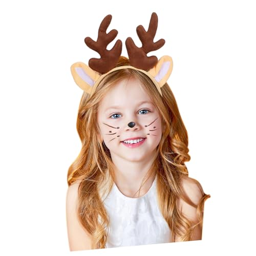 VALICLUD Geweih Stirnband Geweih-Stirnbänder für Rollenspiele Rentierhut zu Weihnachten Roter Stirnband weihnachts haarreif party zubehör Leistungsqualitäten Weihnachtshaarband Stoff von VALICLUD