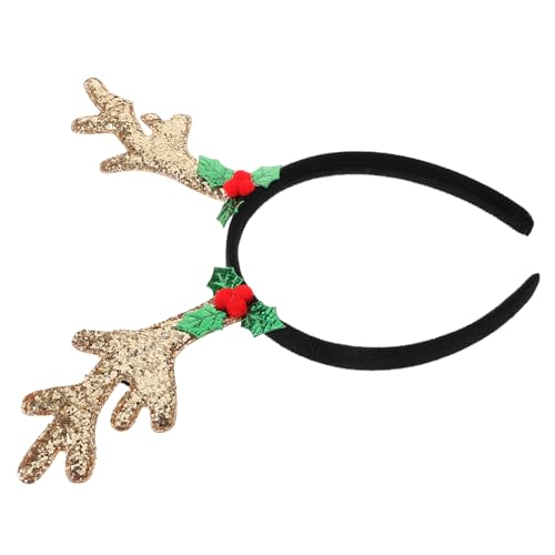 VALICLUD Rentier Stirnband Mit Geweih Für Weihnachten Haarband Für Damen Und Mädchen Langlebiges Stirnband Als Accessoire Für Festivals Und Cosplay von VALICLUD