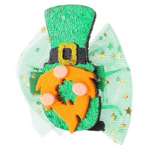 VALICLUD Girls Irish Hair Clip Grünes Mesh-headpiece Für Patrick's Day Party Vielseitiges Haaraccessoire Mit Kleeblatt-design Für Kreative Looks Und Festliche Anlässe von VALICLUD