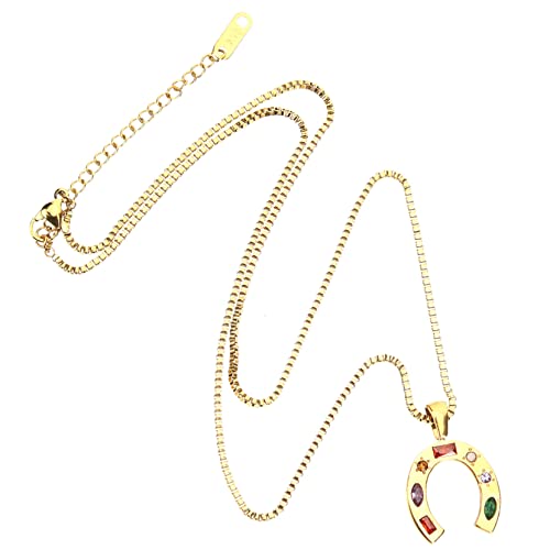 VALICLUD Glänzende U-förmige Ketten Damen Schmuck Charm Anhänger Modisch Elegant Alltag Party von VALICLUD