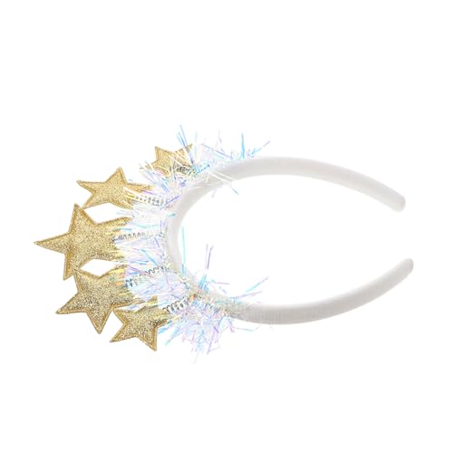 VALICLUD Künstliche Girlanden Weihnachts-stirnband – Neujahrs-haarband Mit Pailletten Urlaubs-kopfbedeckung Stern-lametta-stirnband von VALICLUD