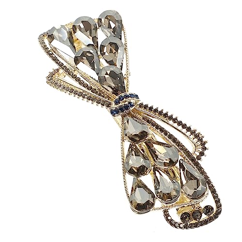 VALICLUD Glitzernde Haarklammer für Damen Strass Haarspange mit Federdesign für Hochzeiten Partys und Besondere Anlässe von VALICLUD