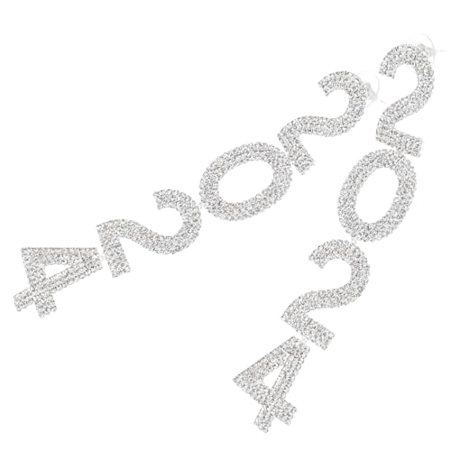 VALICLUD Glitzernde Ohrhänger Damen Silberfarben Elegant Leicht Gewichtete Strass Ohrringe Für Festliche Anlässe Und Alltag von VALICLUD