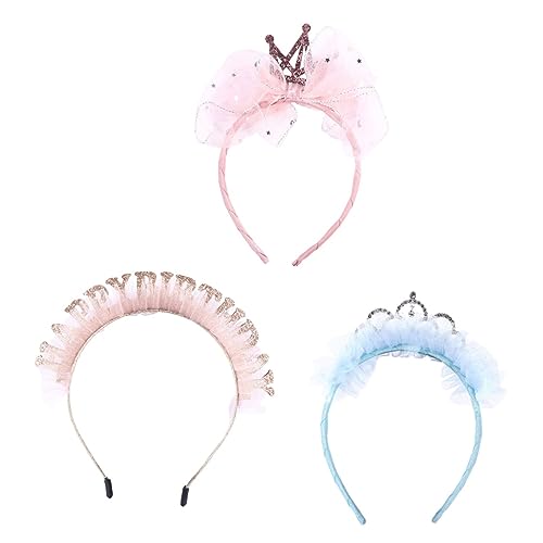 VALICLUD Glitzernder Haarschmuck für Rosa Haarreif mit Design für Geburtstagsfeiern Kinderfeste und Fotoshootings Bequem und Auffällig für Ihre Kleinen von VALICLUD