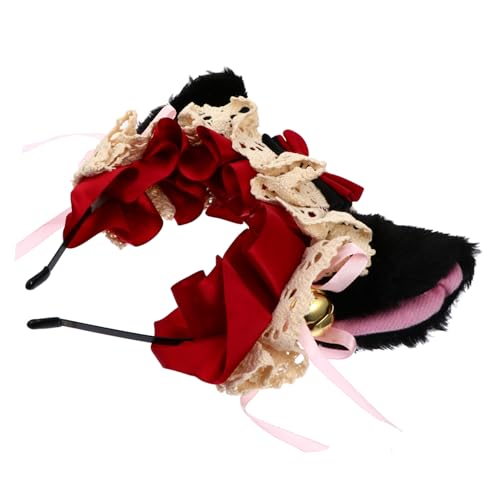 VALICLUD Tierohren Haarreif Mit Glocken Kawaii Katzenohren Stirnband Für Cosplay Festivals Partys Komfortabel Stilvoll Für Damen Und Mädchen von VALICLUD