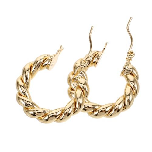 VALICLUD Goldfarbene Damen Ohrringe aus Langlebiger Leichte Drehbare Creolen für Mädchen Modischer Schmuck zum Geburtstag Valentinstag Muttertag Langlebig und Hautfreundlich VALICLUD Goldfarbene Damen Ohrringe aus Langlebiger Leichte Drehbare Creolen für Mädchen Modischer Schmuck zum Geburtstag Valentinstag Muttertag Langlebig und Hautfreundlich von VALICLUD