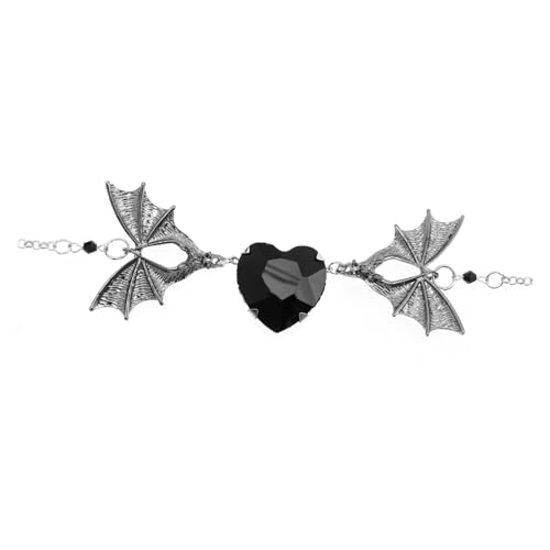 VALICLUD Gothic Stil Fledermaus Flügel Anhänger Halskette aus Legierung mit Modisches Schmuckstück für Damen Glänzend Perfektes zu Weihnachten und Geburtstag von VALICLUD