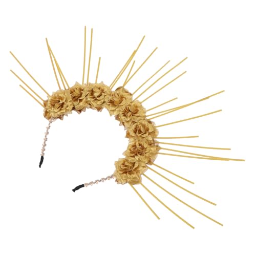 VALICLUD Gothic Stil Haarreif mit Blütenmotiv Stabiles Damen Haarband für Cosplay Chic Style Kopfschmuck Einzigartiges Design für Kostümparty und Maskenball Langlebiges Accessoire von VALICLUD