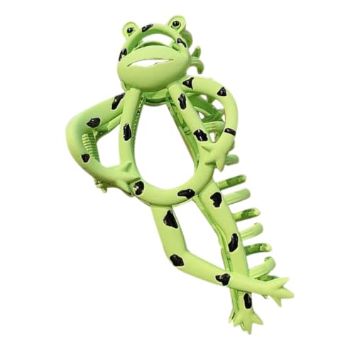 VALICLUD Große Haarklammer Frosch Design Cartoon Haarkralle für Dickes und Dünnes Haar Modische Frisurenklammer mit Starker Haftung Lustiges Haaraccessoire für Frauen und Mädchen von VALICLUD