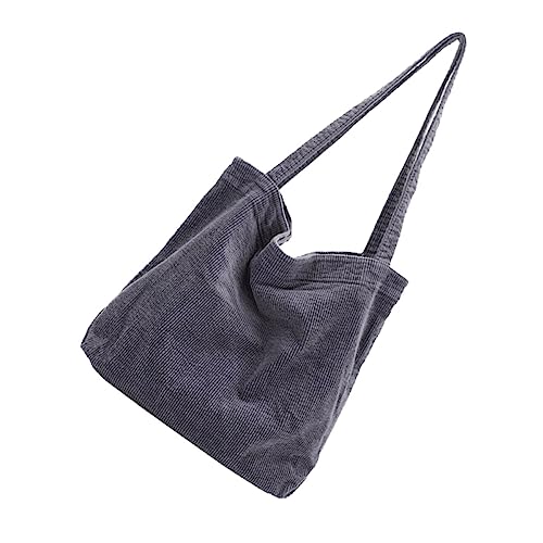 VALICLUD Große Kapazität Corduroy Umhängetasche Für Frauen Vintage Einkaufstasche Atmungsaktiv Und Tragbar Für Reisen Und Täglichen Gebrauch von VALICLUD