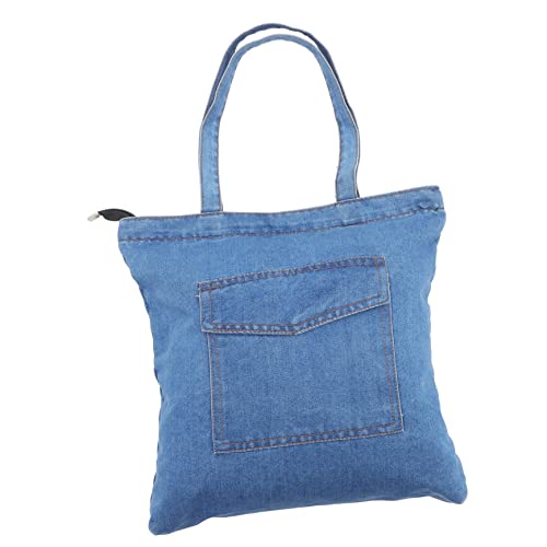 VALICLUD Große Kapazität Schultertasche Damen Denim Casual Tote Handtasche Modisch Leicht Robust Vielseitig für Arbeit Schule Shopping Strand Reise Alltag von VALICLUD