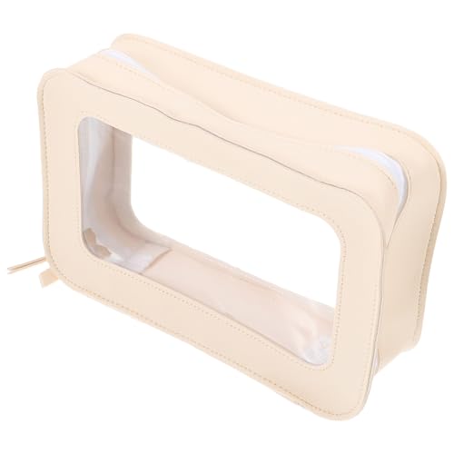 VALICLUD Große Kapazität wasserdichte Toiletry Bag mit Reißverschluss Tragbare Kosmetiktasche für Damen und Herren Reise Make Up Organizer Weiß von VALICLUD