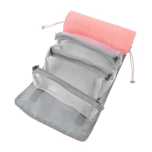 VALICLUD Große Kosmetiktasche Multifunktionale Reisewaschtasche mit Abnehmbarem Design für Make Up und Toilettenartikel Große Kapazität für Damen Rosafarben von VALICLUD
