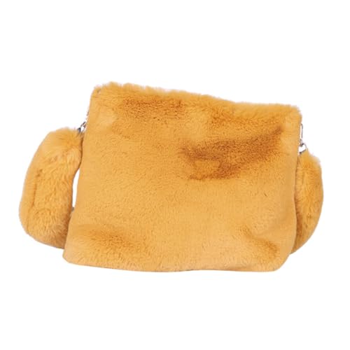 VALICLUD Große Kapazität Umhängetasche Für Damen Plüsch Messenger Tasche Mit Fassungsvermögen Stilvolle Schultertasche Für Geldbörsen Handys Regenschirme Und Kleidung von VALICLUD