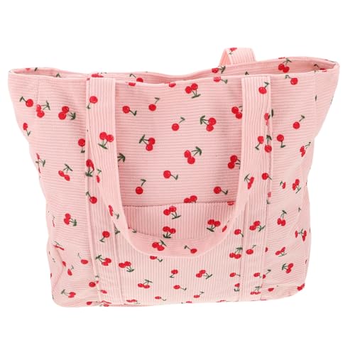 VALICLUD Damen Schultertasche Süße Tragetasche Mit Kirschmuster Und Großer Kapazität Für Alltag Einkäufe Und Freizeit Stylish Schultertasche Für Frauen von VALICLUD