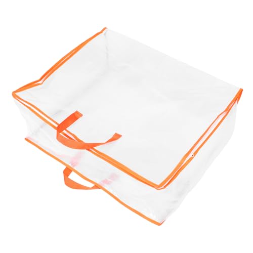 VALICLUD Große Transparente Aufbewahrungstasche Für Kleidung Mit Deckel Strapazierfähige Umzugstasche Mit Reißverschluss Für Kleidung Bettwäsche Und Wasser Und Feuchtigkeitsbeständig von VALICLUD