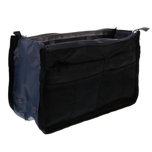 VALICLUD Großer Faltbarer Handtaschen Organizer mit Doppelter Vielseitige Kosmetik und Reiseaufbewahrungstasche Langlebiger Clutch Inneneinsatz Schwarze Multifunktionale Tasche für Ordnung von VALICLUD