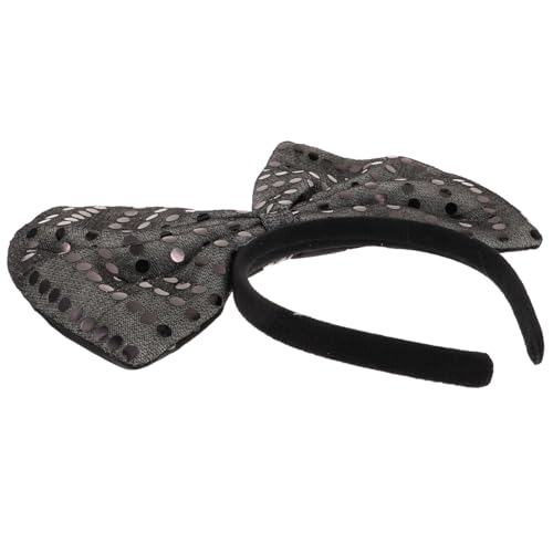 VALICLUD Großer Schleifen Haarreifen aus Satin mit Funkelnden Pailletten Modisches Haaraccessoire für Besondere Anlässe Elegantem von VALICLUD