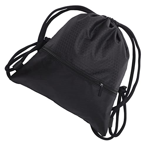 VALICLUD Drawstring Bag Für Sport Und Freizeit Unisex Rucksack Schwarz Großes Volumen Für Basketball Fußball Badminton Und Strapazierfähigem Mesh Für Männer Und Frauen von VALICLUD