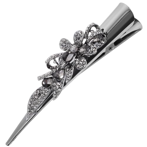 VALICLUD Großer Vintage Haarclip Metall mit Funkelnden Strasssteinen Entenschnabel Haarklammer für Damen Robustes Sicheres Haarschmuck Accessoire für Partys Hochzeiten und Alltag von VALICLUD