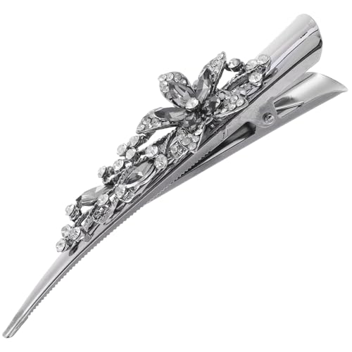 VALICLUD Großer Vintage Metall Haarklammer mit Strasssteinen Robuster Duckbilled Haarklammer für Frauen Eleganter Haarschmuck für Partys Banquets und Täglichen Gebrauch Modischer Haarclip von VALICLUD