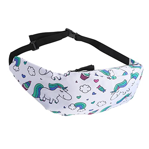VALICLUD Outdoor-hüfttasche Für Damen wasserdichte Aufbewahrungstasche Aus Polyester Mit Einhorn-Motiven Für Shopping Sport Und Reisen Für Handy Schlüssel Und Und Robust von VALICLUD
