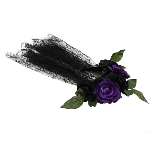 VALICLUD Haarband Rose aus Spitze für Damen Romantisches Kopfschmuck Accessoire für Hochzeiten und Partys Dekoratives Stirnband mit Blumenmuster Haarzubehör von VALICLUD