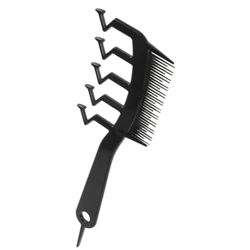 VALICLUD Haarentwirrungskamm Z-Förmig Breitzahniger Haarschlitzkamm für Männer und zum Flechten für Dickes und Lockiges Haar mit Praktischen für Präzises Styling von VALICLUD