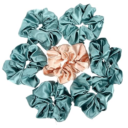 VALICLUD 7stücke Haargummis Aus Seide Für Brautjungfern Und Braut Hochzeit Party Schmuck Für Frauen Als Geschenk Elegante Haaraccessoires Für Every Day Und Every Occasion von VALICLUD