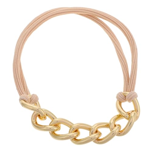 VALICLUD Metal Hair Ties Goldene Elastische Haarbänder Mit Ketten-link-design Als Haargummi Oder Handgelenkarmband Stilvolle Haaraccessoires Für Und Mädchen von VALICLUD
