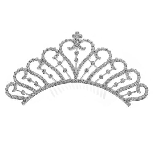 VALICLUD Haarkamm Krone mit Strassbesatz Leichter Haar Accessoire für Damen und Mädchen Sicherer Legierungs Haarschmuck Geeignet für Hochzeit Verlobung Fest und Besondere Anlässe von VALICLUD