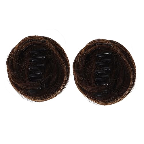 VALICLUD 2stücke Klaue Clip Brötchen Frauen Haar Dutt Clips Chignon Pferdeschwanz Haarteil Dutt Chignon Pferdeschwanz Haarteil von VALICLUD