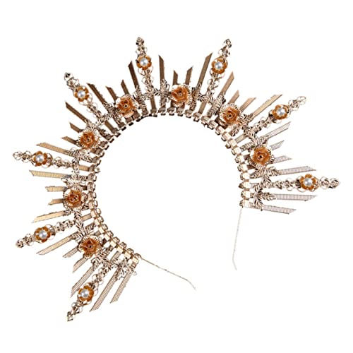 VALICLUD Göttinnenkronen Stirnband Für Mädchen Lolita Krone Haarband Kronen Stirnband Mädchenkrone Dekoratives Kronen von VALICLUD
