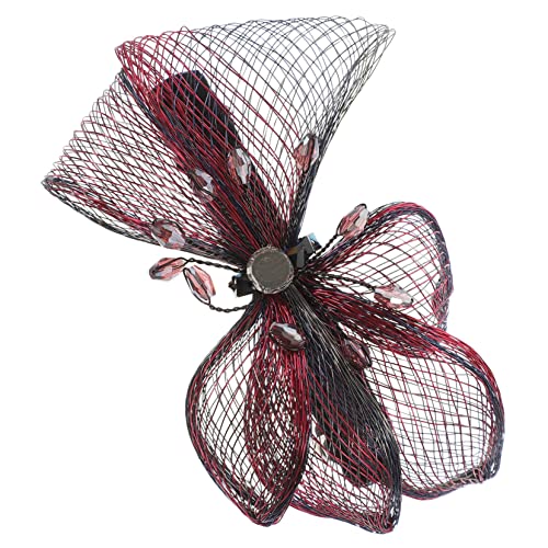 VALICLUD Haarnadel Hochzeit Haarklammer Braut- Brautjungfer Styling Schleife Haarspange Haarschmuck Schleife Haarbögen Clip Haarspangenclip für Damen Haarspange schnappen Kupferkabel rot von VALICLUD