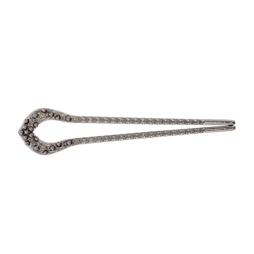 VALICLUD Haarnadel haarschmuck Brautjungfern Haarzubehör Haarstöcke für Frauen funkelnde Haarspangen Haarstyling-Stifte Französische Perlennadeln Vintage -Haarstifte Legierung Schwarz von VALICLUD