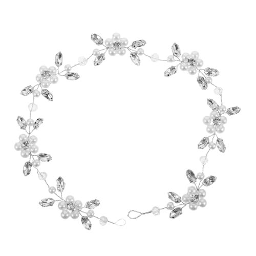 VALICLUD Haarranke Mit Perlen Für Die Braut: Hochzeitskopfschmuck Für Bräute, Weiche Kette Mit Strasssteinen, Haarschmuck Für Mädchen Und Frauen, Formelle Anlässe VALICLUD Haarranke Mit Perlen Für Die Braut: Hochzeitskopfschmuck Für Bräute, Weiche Kette Mit Strasssteinen, Haarschmuck Für Mädchen Und Frauen, Formelle Anlässe von VALICLUD